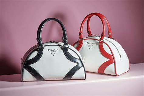 prada bowler bag con stampa mare|prada bowling bag.